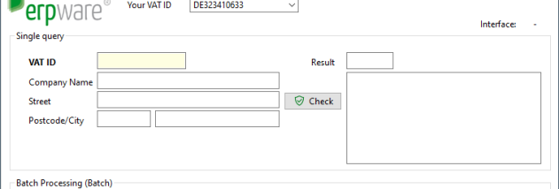 VAT Validation screenshot