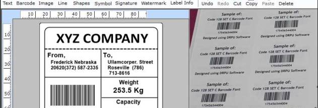 Warehousing Barcode Labels screenshot