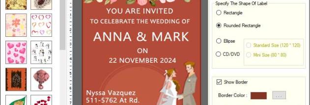 Wedding Invitation Card Software screenshot