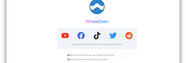 WhaleDown screenshot