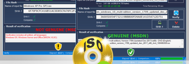 Windows and Office Genuine ISO Verifier screenshot