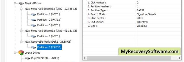 Windows NTFS File Recovery Software screenshot