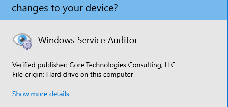 Windows Service Auditor screenshot