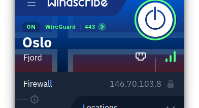 Windscribe screenshot